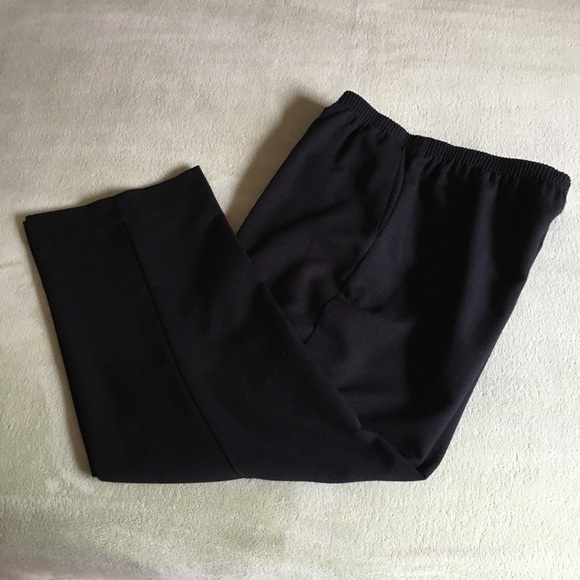 Alfred Dunner black elastic waistband dress pants
